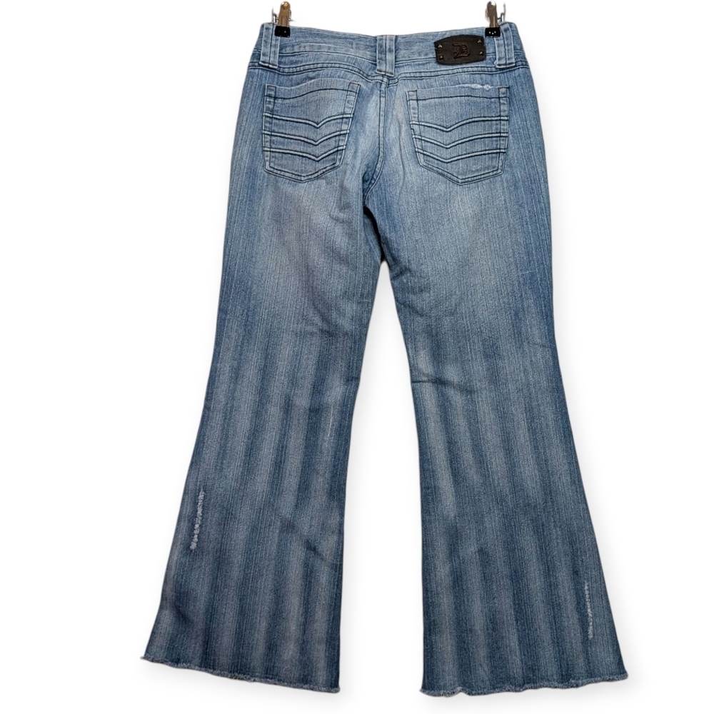 Dollhouse Jeans Women’s Size 9 Distressed Light Wash Flare Denim Vintage Y2K - Picture 2 of 16